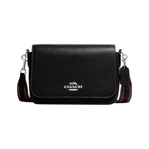 COACH Сумка через плечо из кожи женская черная