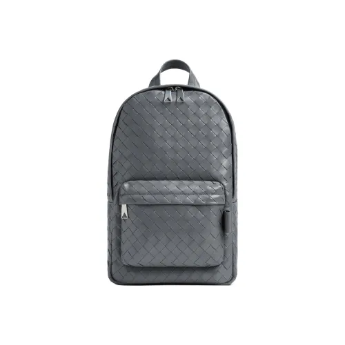 Bottega Veneta Рюкзак из коровьей кожи маленький мужской серый