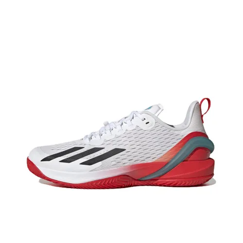 Adidas Adizero Cybersonic Противоскользящие Устойчивые к износу Легкие Низкие Кроссовки для тенниса Мужские Черные Белые Красные