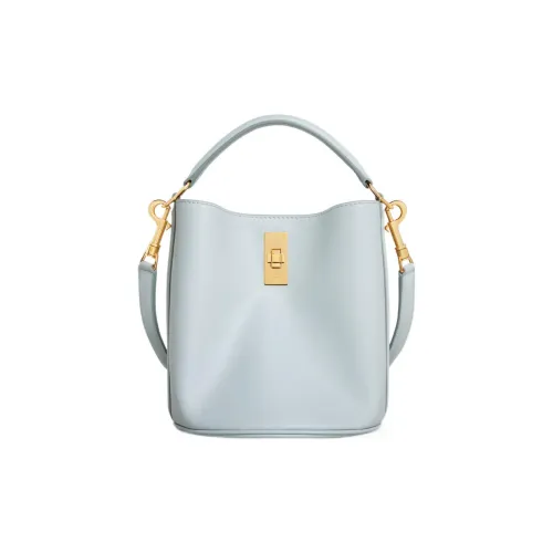 CELINE Teen Bucket16 Гладкая коровья кожа Сумка Женская Телесно-голубой