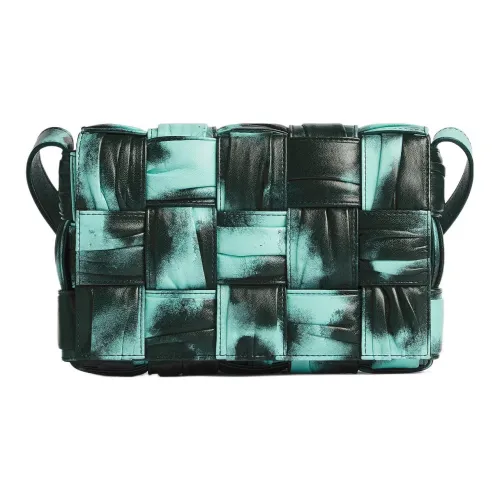 Bottega Veneta Cassette Овчина Сумка через плечо Женская Цвет селадона Чернила Bottle