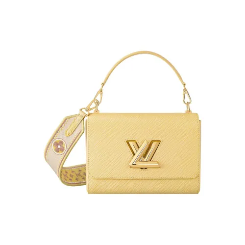 LOUIS VUITTON Twist Коровья кожа Сумка через плечо Средняя Женская Желтая
