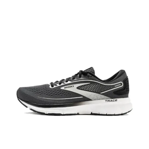 Brooks Trace 2 Slip-Resistant Abrasion-Resistant Low-Top Беговые кроссовки Женские Черный Серебряный