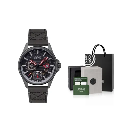 AVI 8 Кварцевый механизм Мужские часы Harrier Fighter II 44mm*14mm Черные