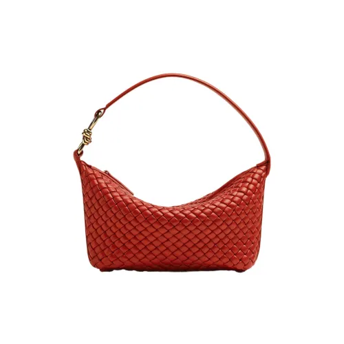 Bottega Veneta Сумка с узлом из овечьей кожи сумка через плечо маленькая женская красная