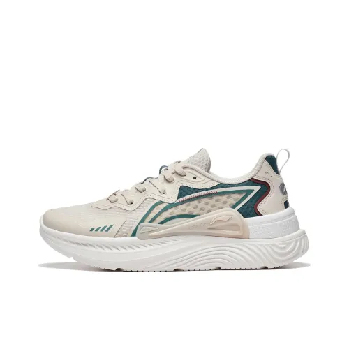 LiNing Qingyou Slip-resistant Abrasion-resistant Low Top Спортивная повседневная обувь Мужская Серый Зеленый