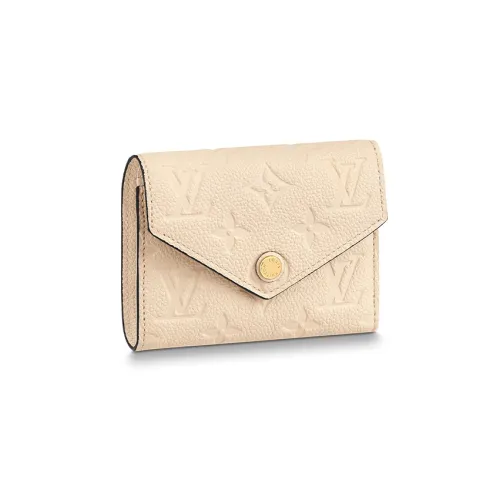 LOUIS VUITTON Victorine Коровья кожа Victoria Кошелек Женские Бежевый