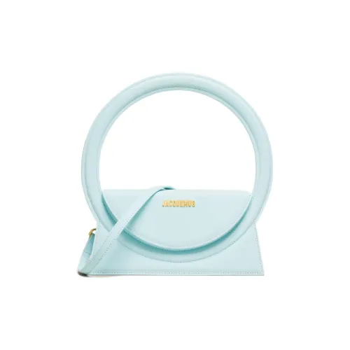 Jacquemus Le Sac Rond Сумка через плечо из коровьей кожи женская светло-синяя