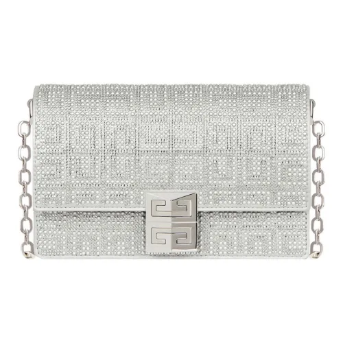 GIVENCHY Шелк Сумка через плечо Маленькая Женская Серебряная Серый