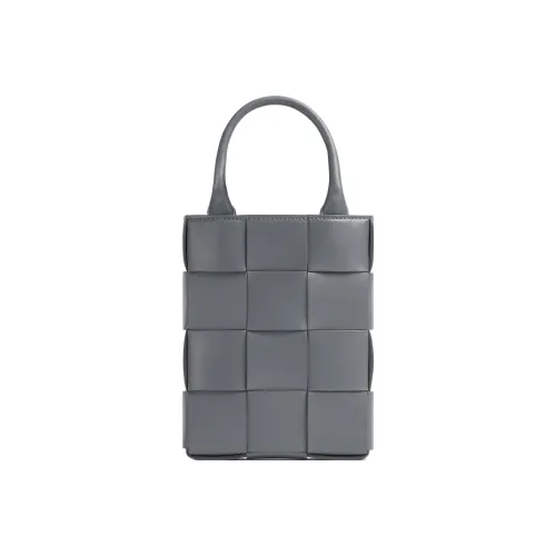 Bottega Veneta Сумка Tote из коровьей кожи Сумка для покупок Мини Сумка Мужская Серый