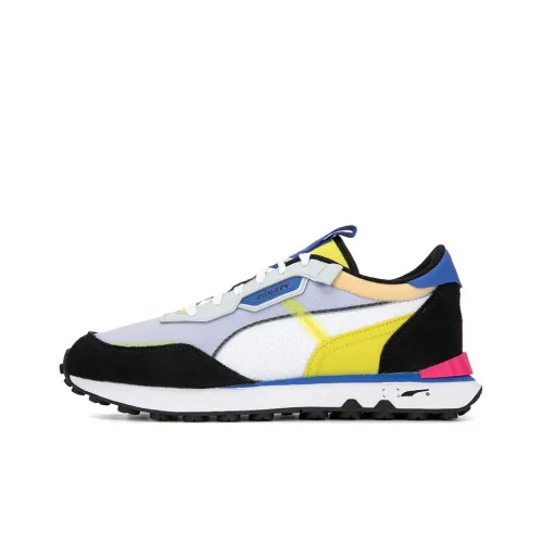 PUMA Rider FV X Ray MID Топ Скейтборд Кроссовки Унисекс Черный Синий Желтый