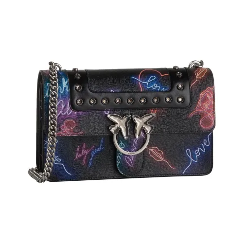 PINKO Кожа Swallow Сумка Сумка через плечо Большая Женская Черная