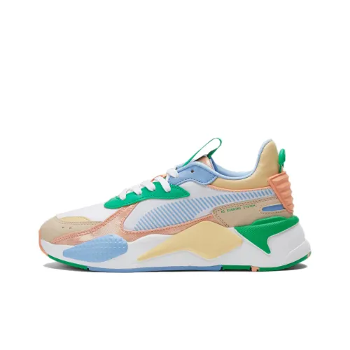 PUMA RS X Fantasy Low Топ Спортивная Повседневная Обувь Женская Белая Розовая Зеленая
