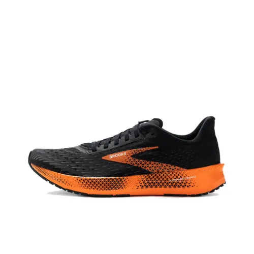 Brooks Hyperion Tempo Slip-resistant Abrasion-resistant Low Top Беговые кроссовки Мужские Черный Оранжевый