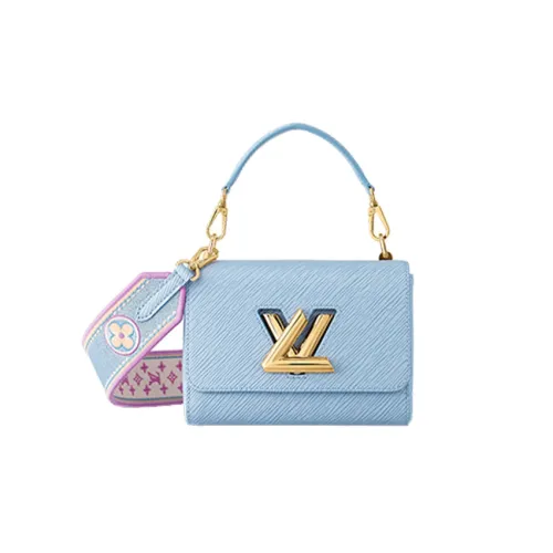 LOUIS VUITTON Twist Epi GRAIN LEATHER Сумка Сумка через плечо Сумка через плечо Маленькая Женская Синяя