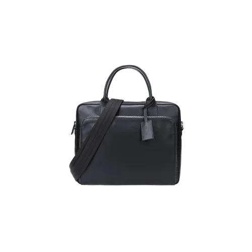 LONGCHAMP Baxi Корова Кожа Доска Сумка через плечо Сумка Маленькая Мужская Черная