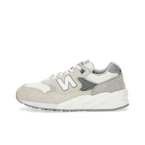 Comme des Garçons Homme x New Balance NB 580 Износостойкий и Легкий Низкий Топ Беговые кроссовки Мужские Белые Серые