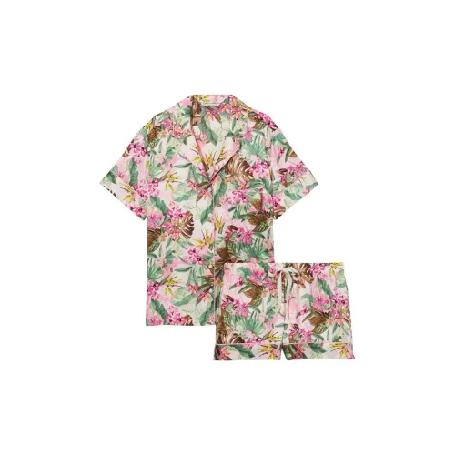 Victoria's Secret Satin Short Pajama Set Pajama Set Women's Multicolor