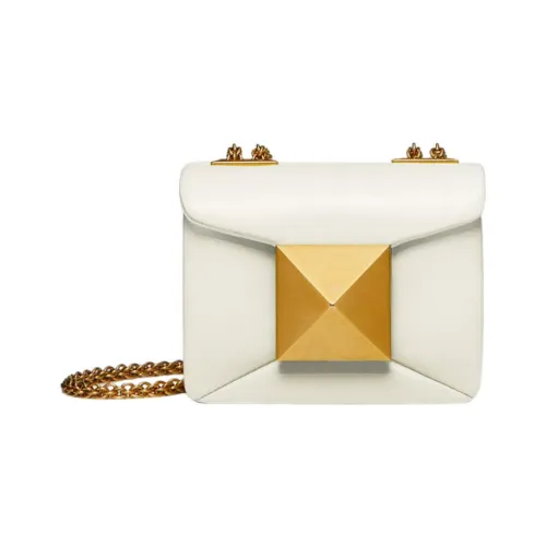 Valentino One Stud Овечья шкура Ручная сумка Сумка через плечо Сумка на плечо Женская Белая