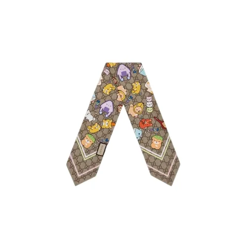 GUCCI Шелковые галстуки, разноцветные, женские