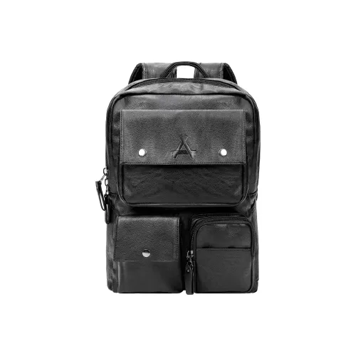 KONADCT Сумка для ноутбука из искусственной кожи большой унисекс черный