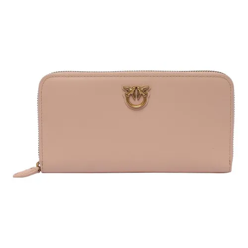PINKO Клатч из телячьей кожи держатель для карт кошелек маленький женский телесный цвет