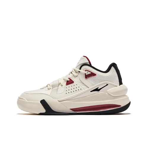 Erke Domination Slip-Resistant Abrasion-Resistant Low-Top Skateboard Shoes Women's Ivory White Jet Black