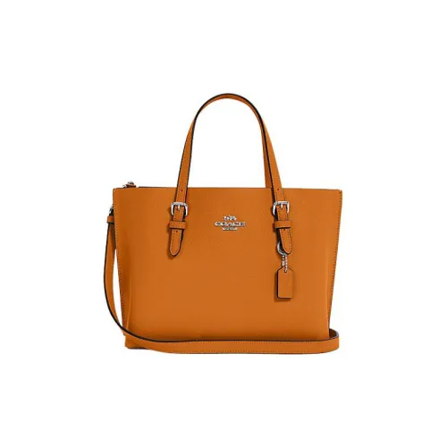 COACH Mollie Коровья кожа Тоут Сумка Сумка для покупок Сумка через плечо Средний Женская Апельсин