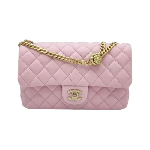 CHANEL Classic Flap CF Sheepskin Сумка через плечо Маленькая Женская Розовая