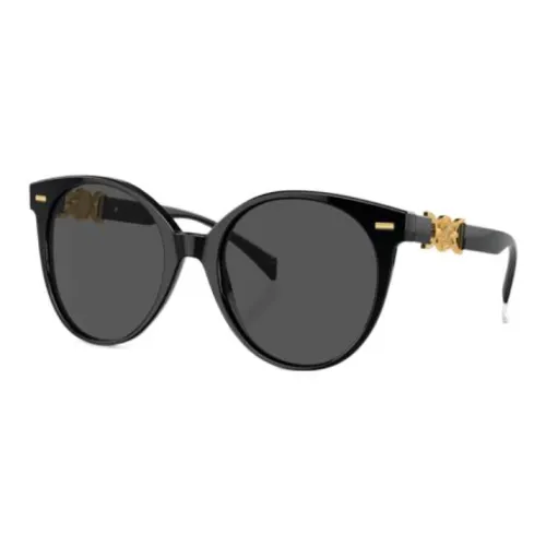 VERSACE Пластиковая оправа солнцезащитные очки "Кошачий глаз" женские черные