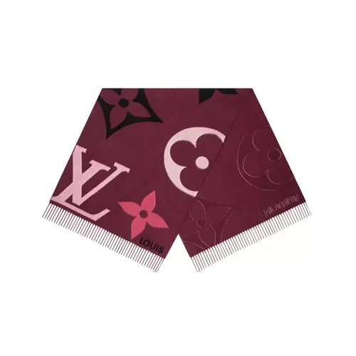LOUIS VUITTON Вязаные шарфы Женские Красный