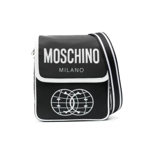 MOSCHINO с коровьей кожей сумка через плечо мужская черная