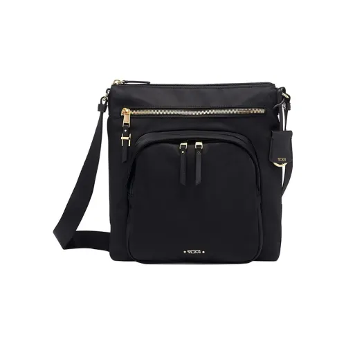 TUMI Voyageur Коровья кожа Квадратная сумка Сумка через плечо Женская Черная