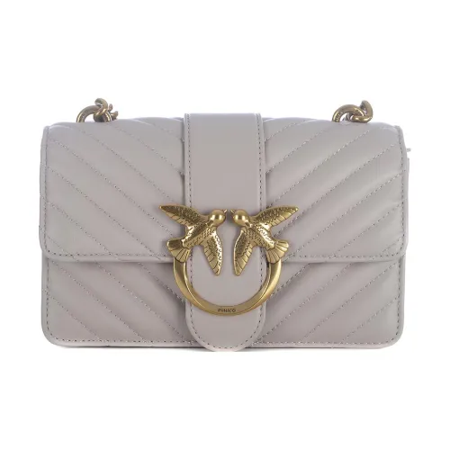 PINKO Кожа Коровья кожа Сумка через плечо Сумка на плечо Женская Серый