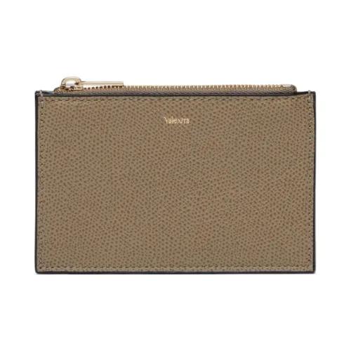 Valextra Телячья кожа Кошелек для монет держатель для карт Мужской Устрица Коричневый