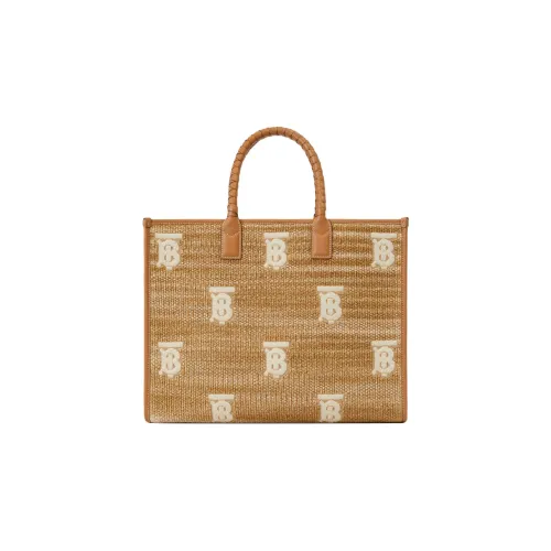 Burberry Freya с Телячья кожа Тоут Сумка Сумка для покупок Сумка Средний Женские Натуральный