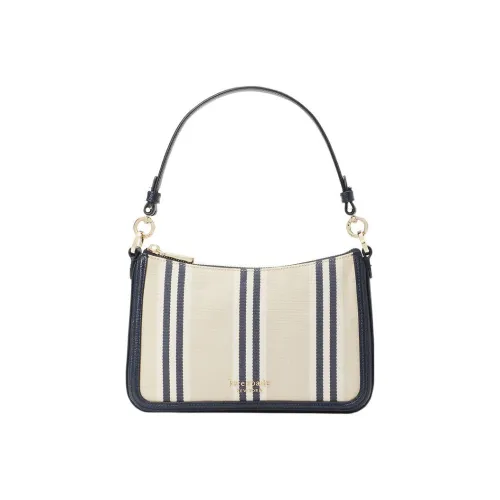 Kate Spade Hudson Холст Седло Сумка Сумка через плечо Сумка через плечо Средняя Женская Светло-коричневая и Черная