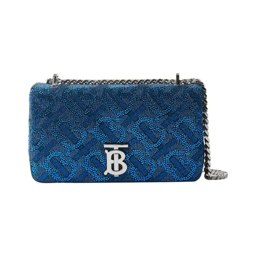 Burberry Lambskin Lola Bag Crossbody Bag Small Women's Cold Poppy Blue