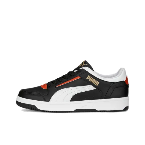 PUMA REBOUND series Радость Низкие Кроссовки для скейтбординга Унисекс Черный Белый Красный