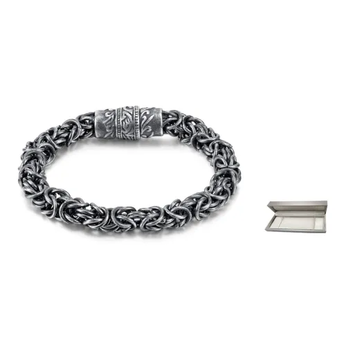 KENMO Браслеты из титанового стального сплава, серебряный + набор в подарочной коробке, мужской