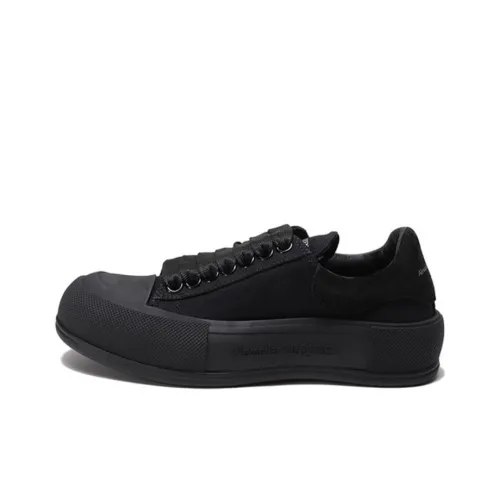 Alexander McQueen Deck Low Топ Стильные Скейтбординги Женские Черный