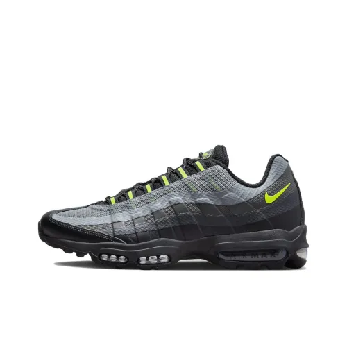 Nike Air Max 95 Ultra Low Top Повседневная обувь Мужская Черная Зеленая