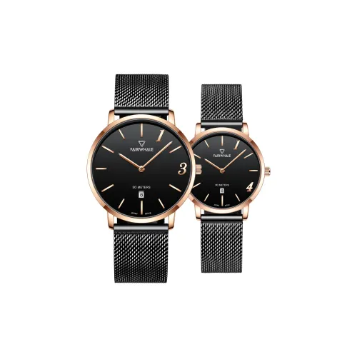 FAIRWHALE Smart Series Часы Кварцевый механизм Стальной ремешок Часы Унисекс Черный циферблат