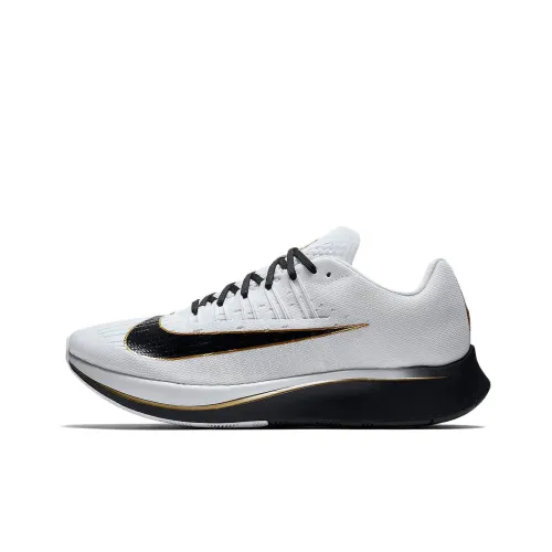 Nike Zoom Fly 1 Slip-Resistant Abrasion-Resistant Lightweight Low-Top Running Shoes Men's White Black Mismatched Найк Zoom Fly 1 Противоскользящий Устойчивый к износу Легкий Низкий Топ Беговые Кроссовки Мужские Белый Черный Несовпадающий