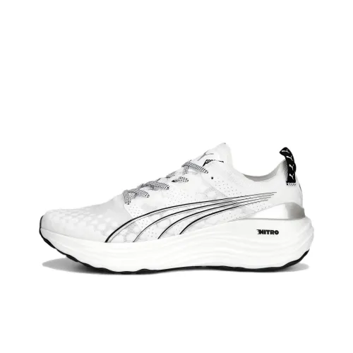 PUMA ForeverRUN Slip-resistant Abrasion-resistant Low Top Casual Running Shoes Men's White PUMA ForeverRUN Противоскользящий Устойчивый к истиранию Низкий Топ Повседневные Беговые Кроссовки Мужские Белые