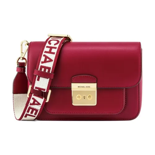 MICHAEL KORS Sloan Коровья кожа Курьерская сумка Маленькая квадратная сумка Camera Сумка Сумка на плечо Средний Женские Mulberry Красный