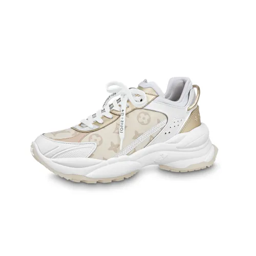 LOUIS VUITTON Run 55 Low Топ Спортивная Повседневная Обувь Женская Бежевая