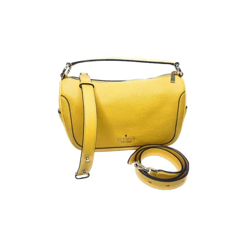 Kate Spade Сумка из крупнозернистой текстуры кожа седло сумка через плечо большая женская желтая