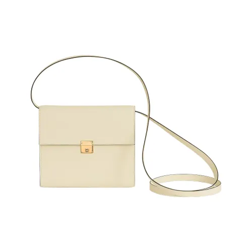 HERMES Clic Эпсомская кожа Сумка через плечо Женская Кремово-белая