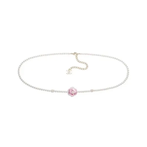 CHANEL Металл, Стразы, Жемчужные Цепи для талии, Белый, Женские